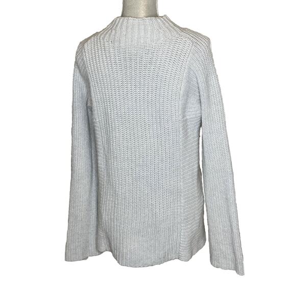 Intermix Wool/Cashmere Cream Pullover Mock Turtleneck Crop Sweater Sz M - Picture 5 of 14